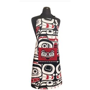 Native Northwest Morgan Asoyuf Matriarch Bear Apron Cotton Indigenous Art NWT